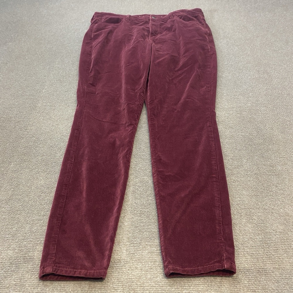 American Eagle Corduroy Pants High-rise Jegging Size 16 Long‎ Maroon 31" Inseam